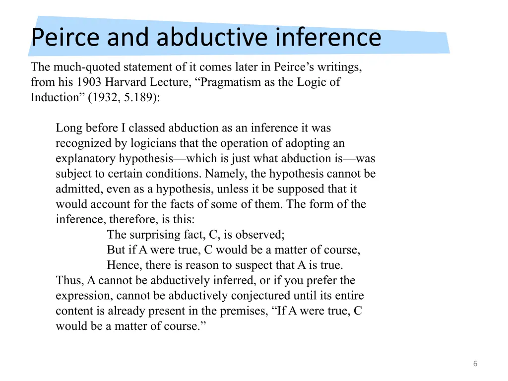 peirce and abductive inference