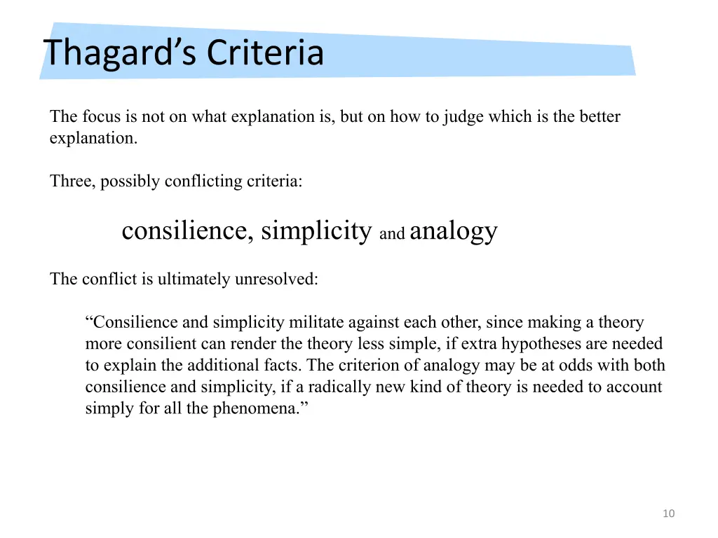 thagard s criteria 1