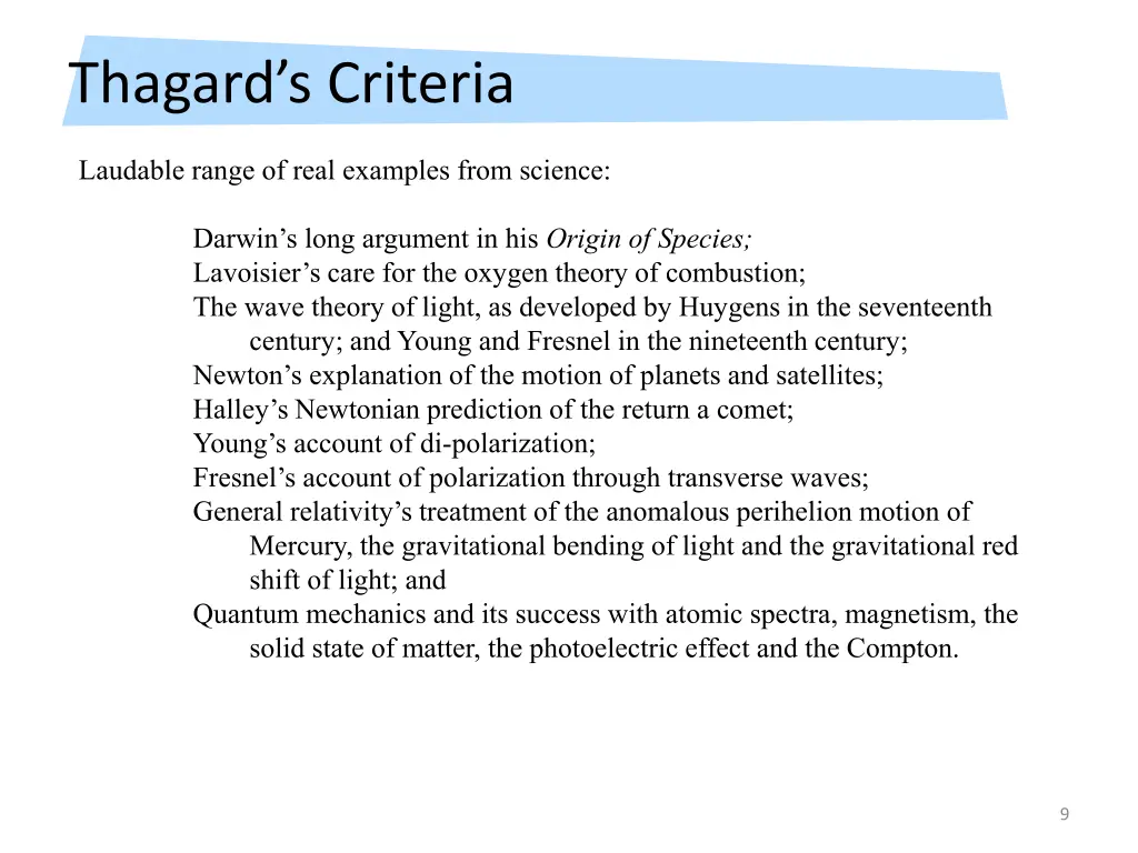 thagard s criteria