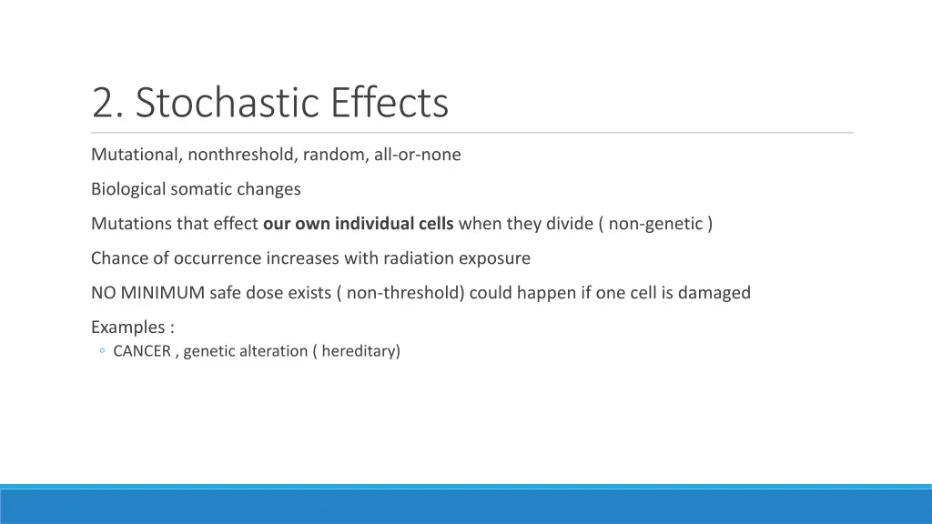 2 stochastic effects