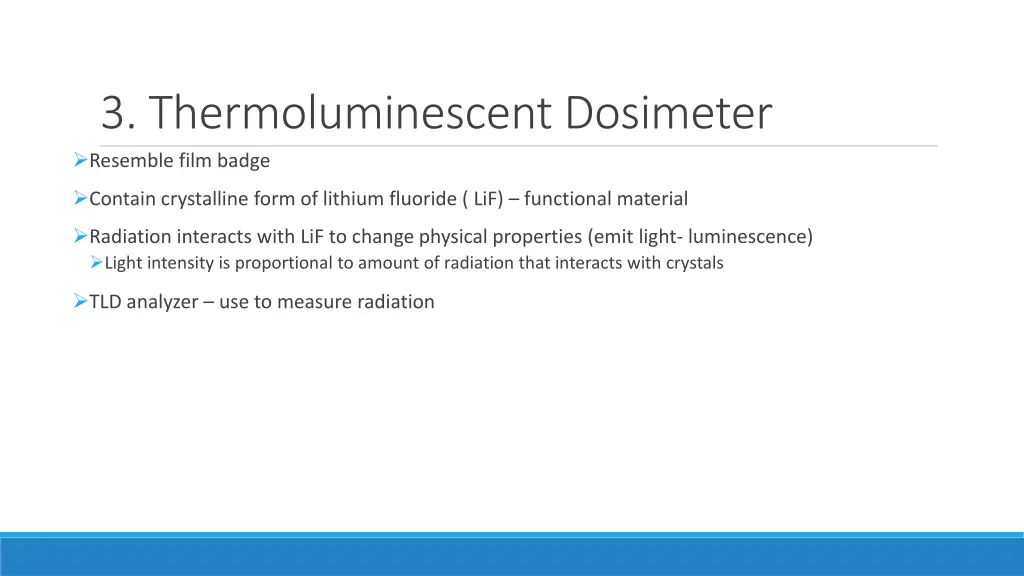 3 thermoluminescent dosimeter resemble film badge