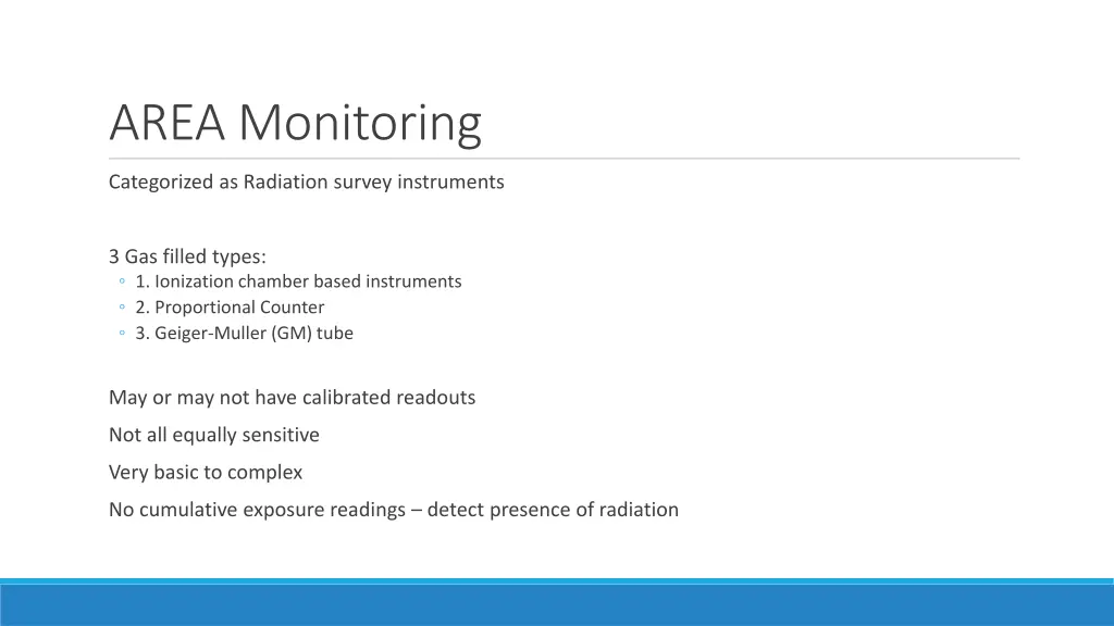 area monitoring