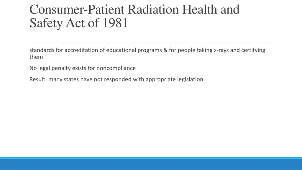 consumer patient radiation health and safety