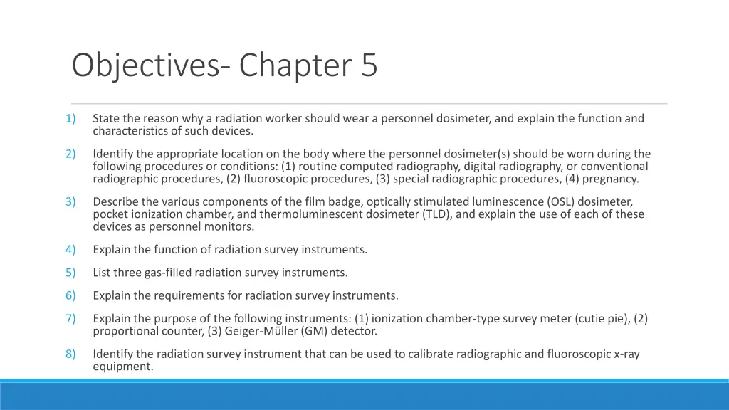 objectives chapter 5