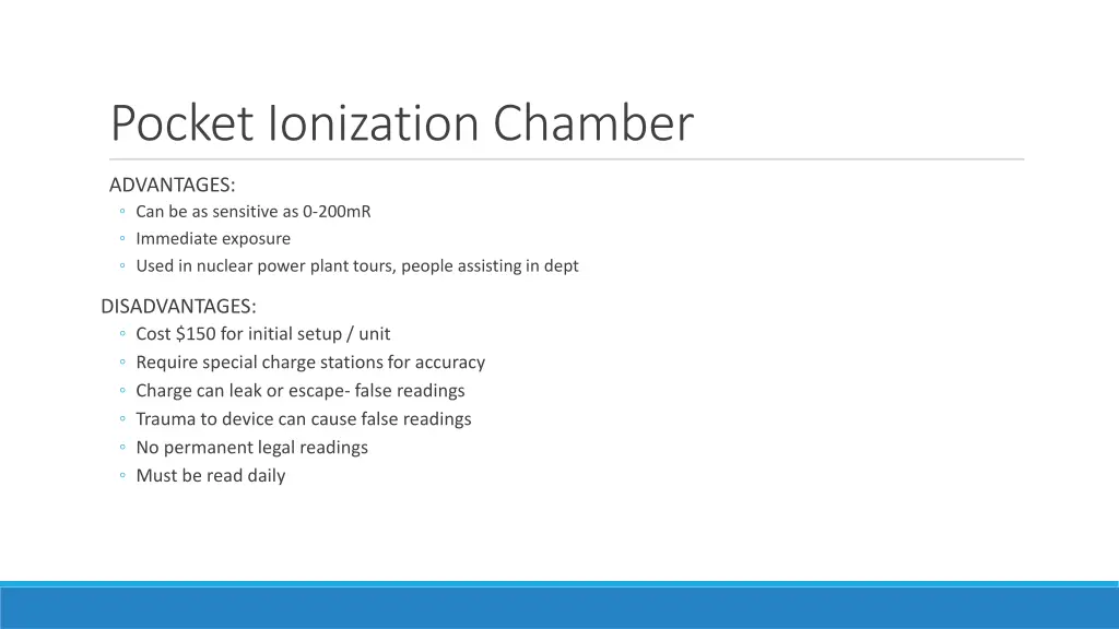 pocket ionization chamber