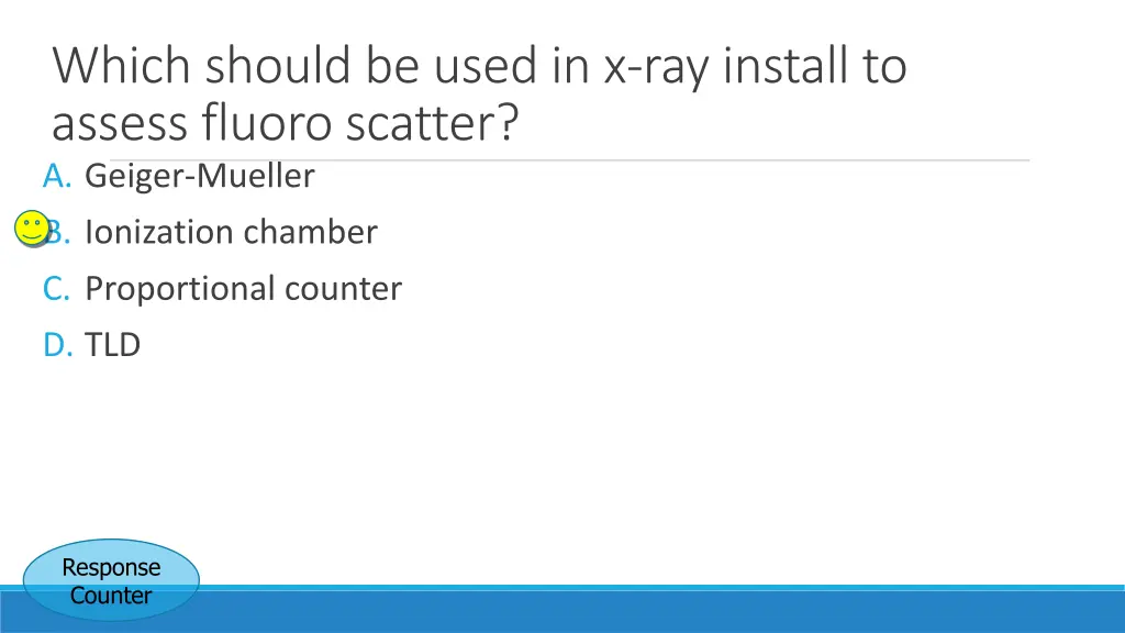 which should be used in x ray install to assess