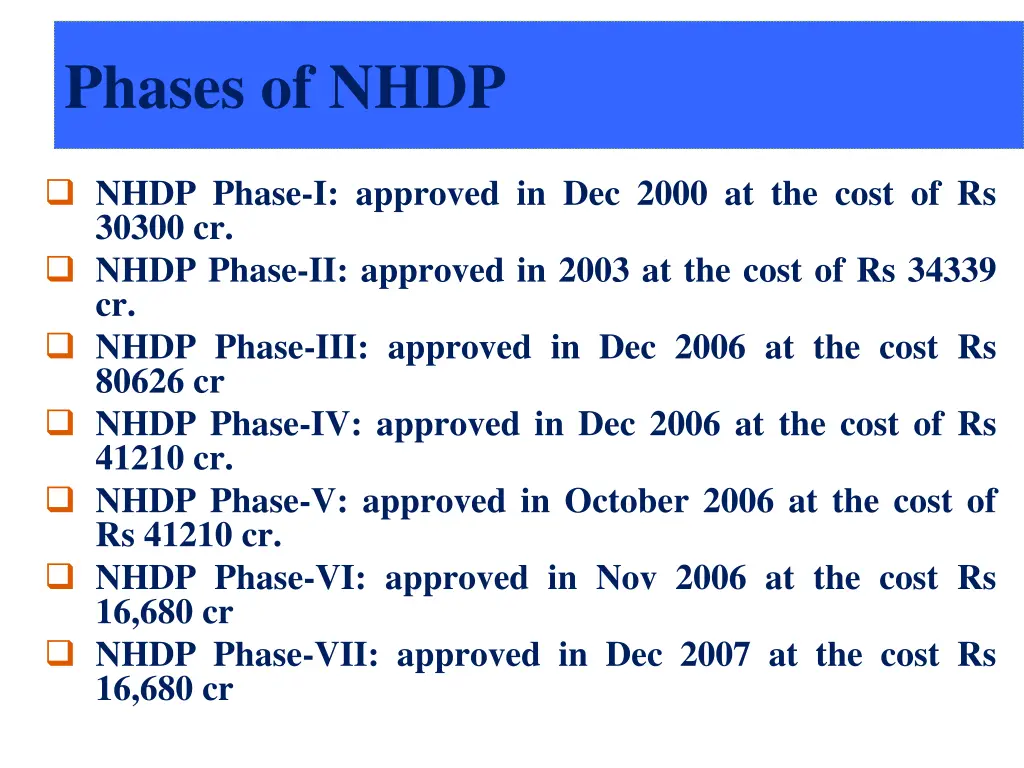 phases of nhdp