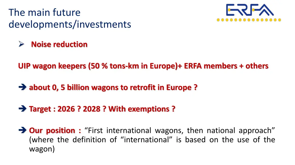 the main future developments investments 8