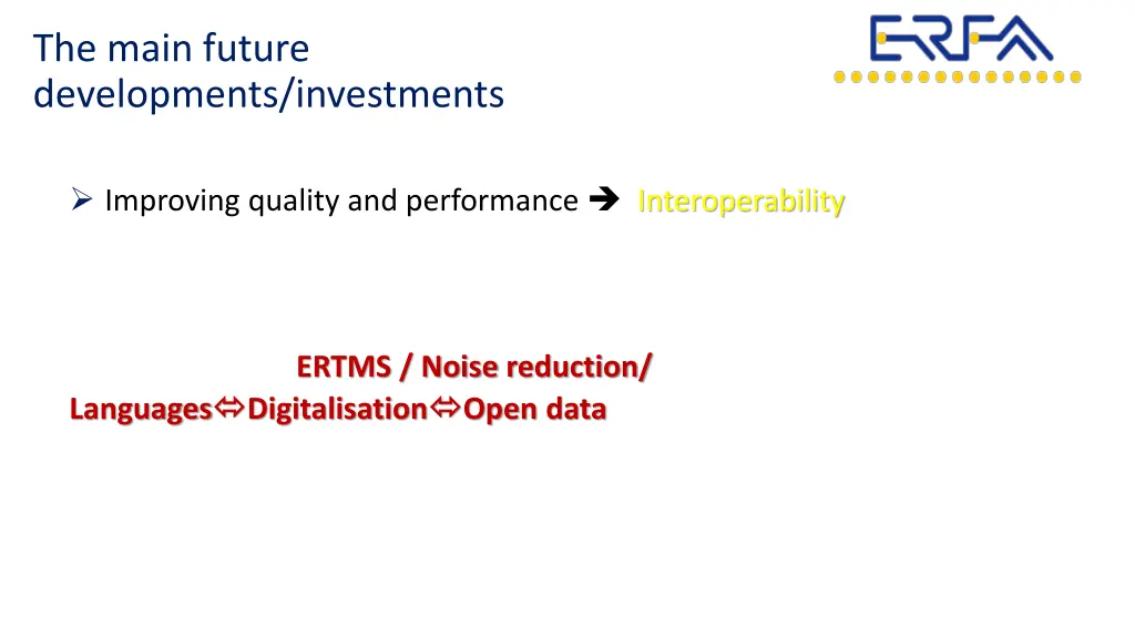 the main future developments investments 9