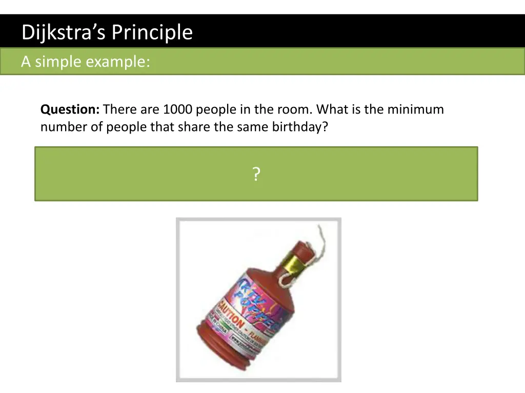 dijkstra s principle a simple example