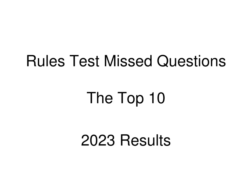 rules test missed questions