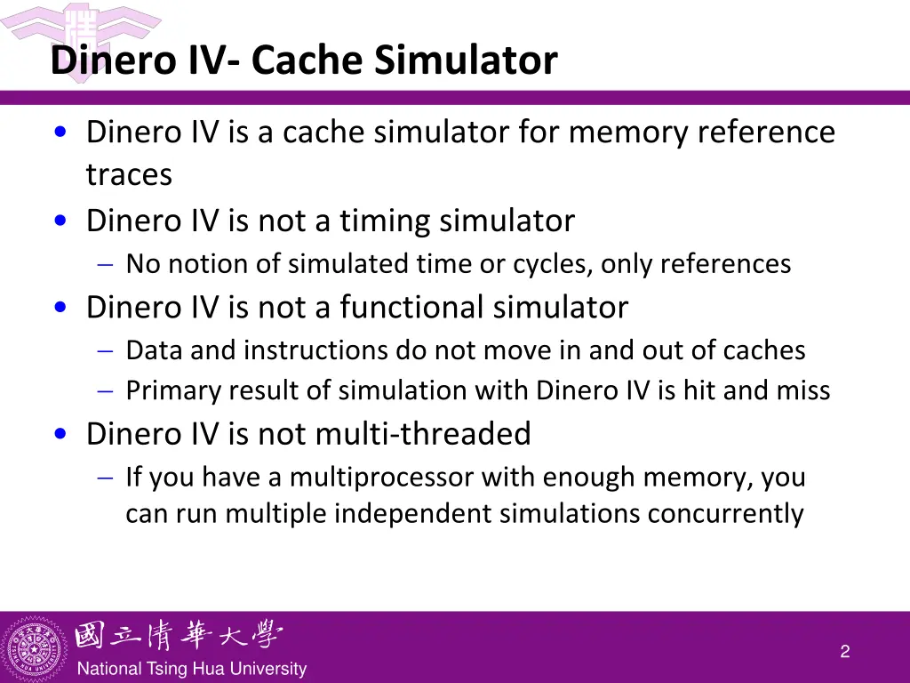 dinero iv cache simulator