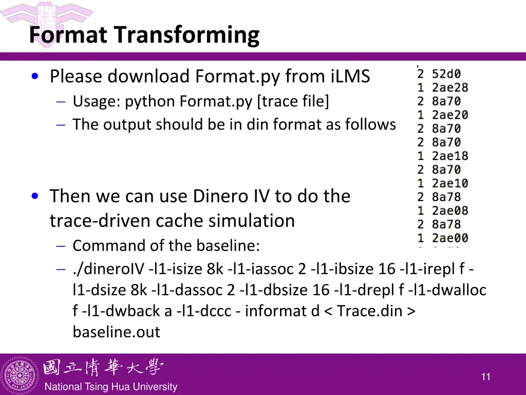 format transforming