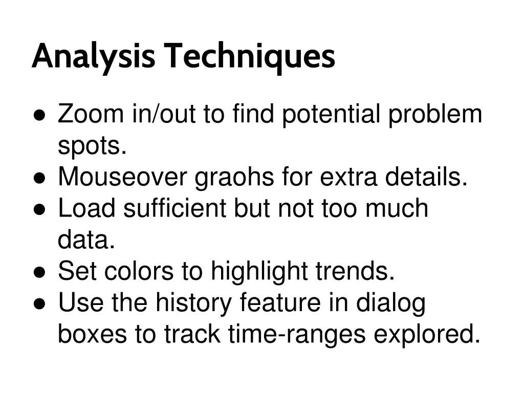 analysis techniques