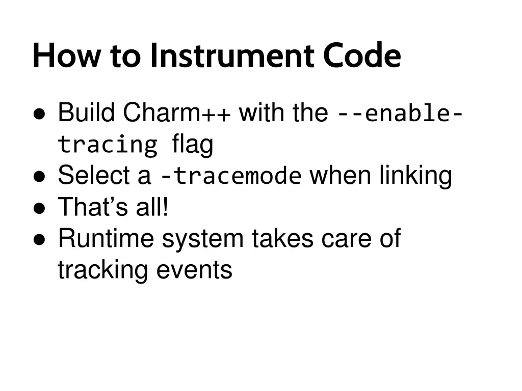 how to instrument code