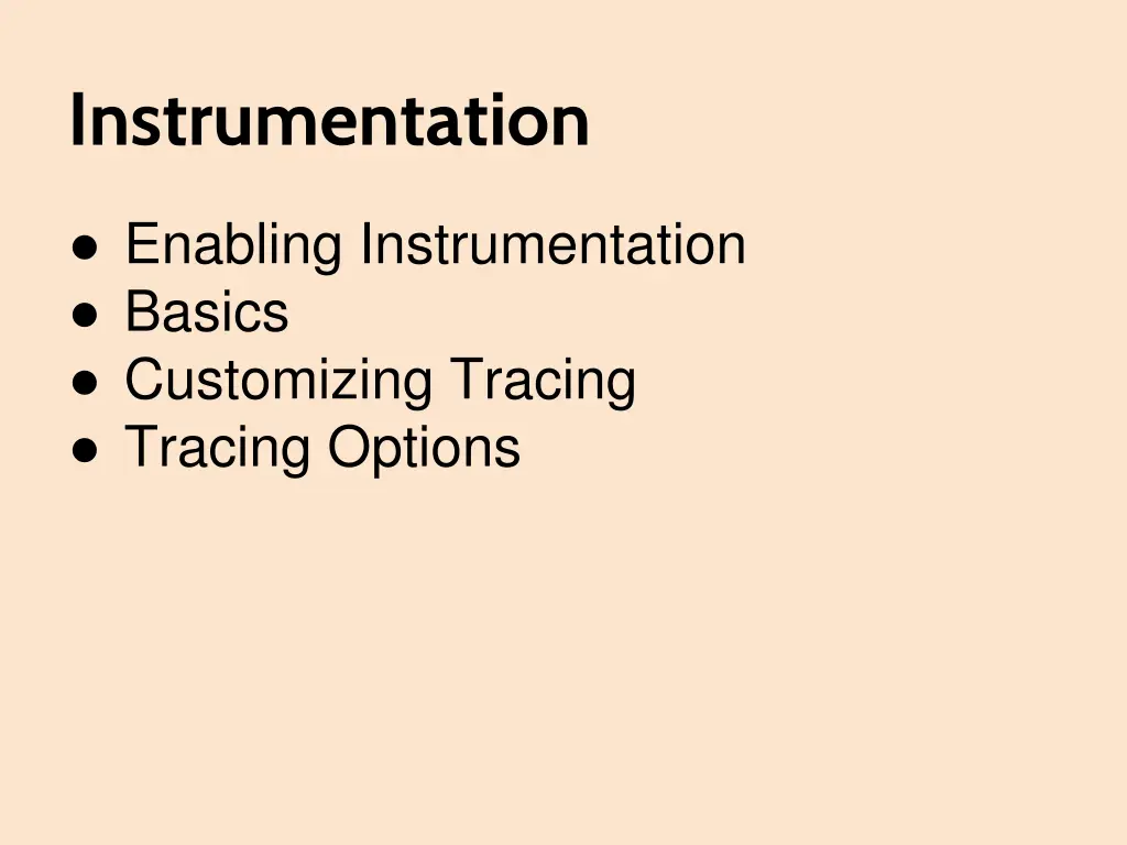 instrumentation