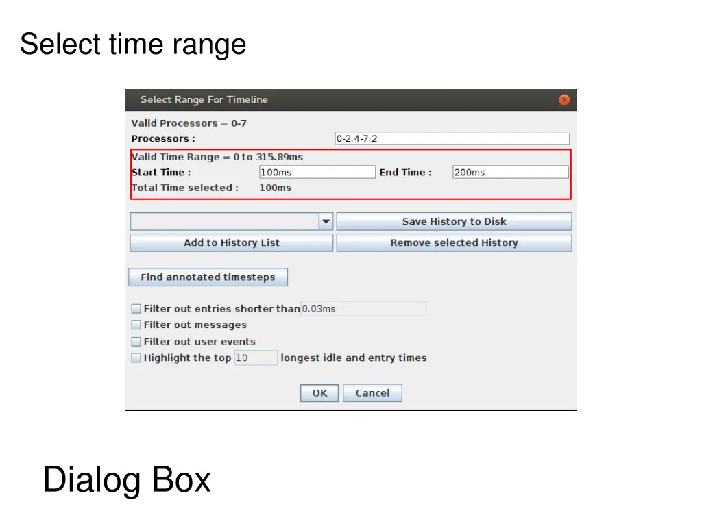 select time range