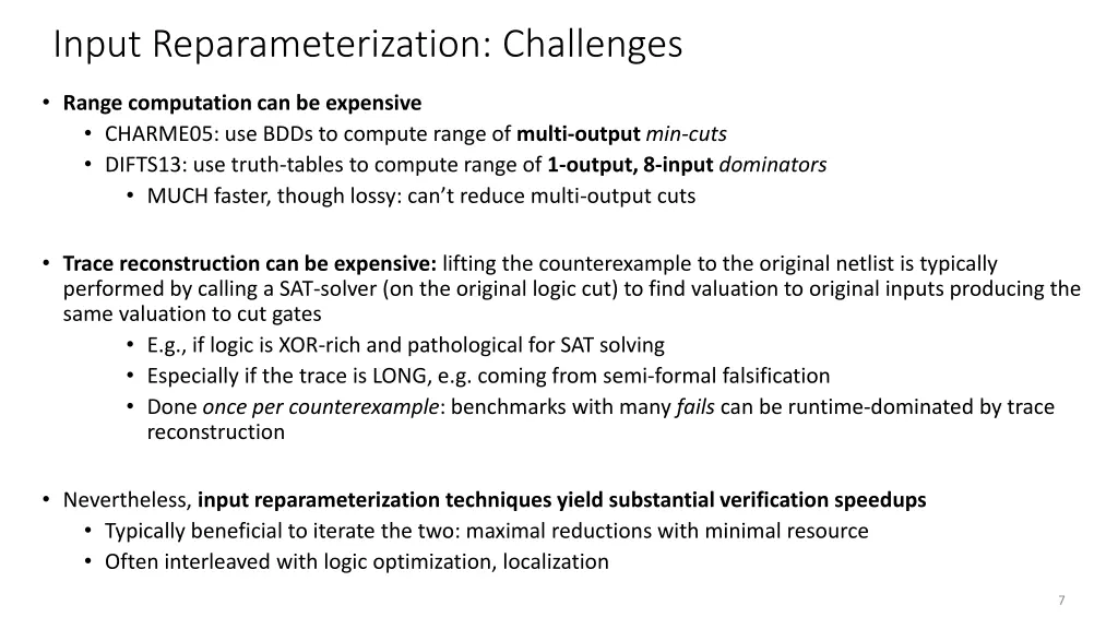 input reparameterization challenges