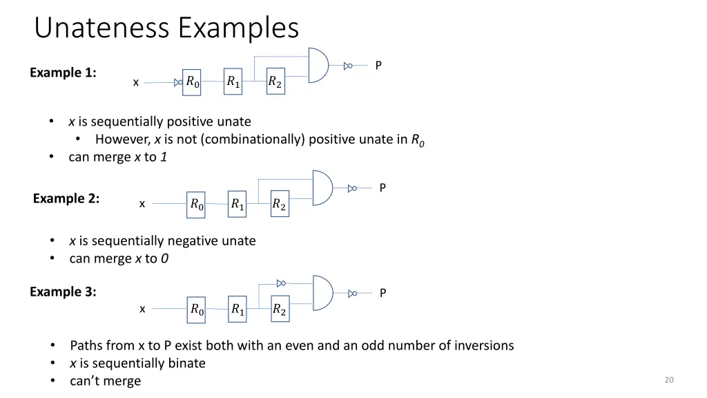 unateness examples