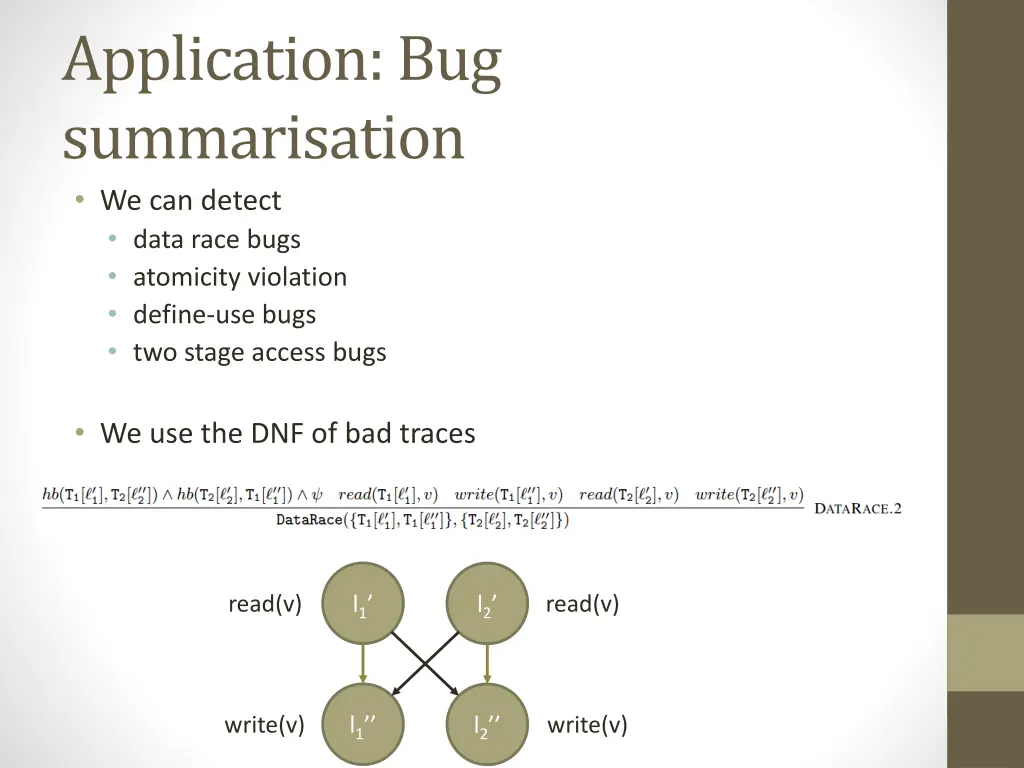 application bug summarisation we can detect data