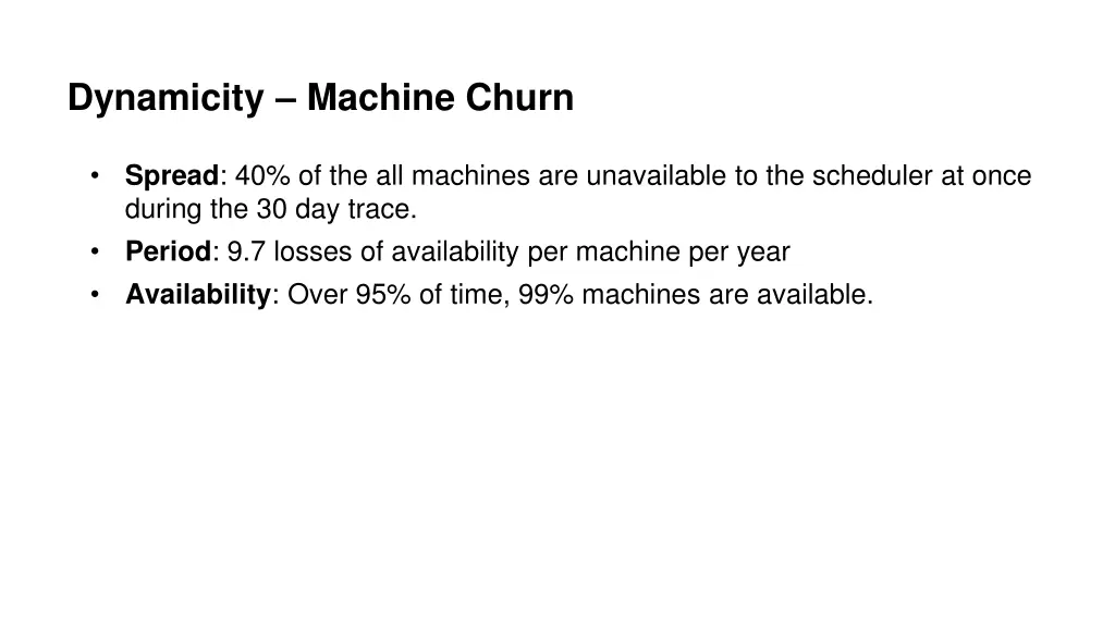 dynamicity machine churn