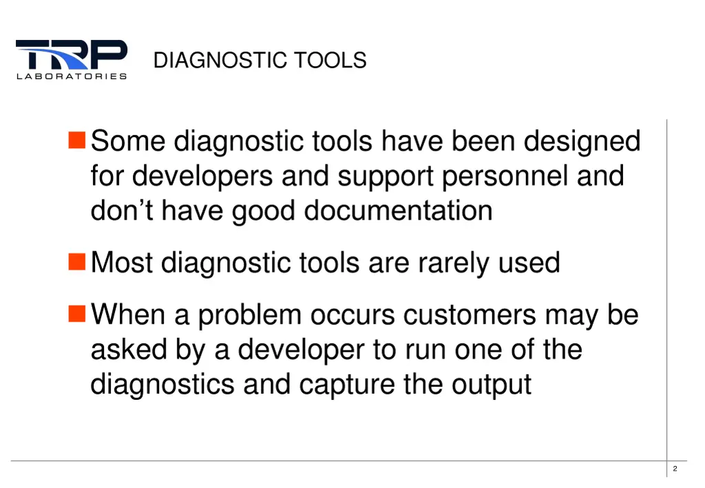 diagnostic tools