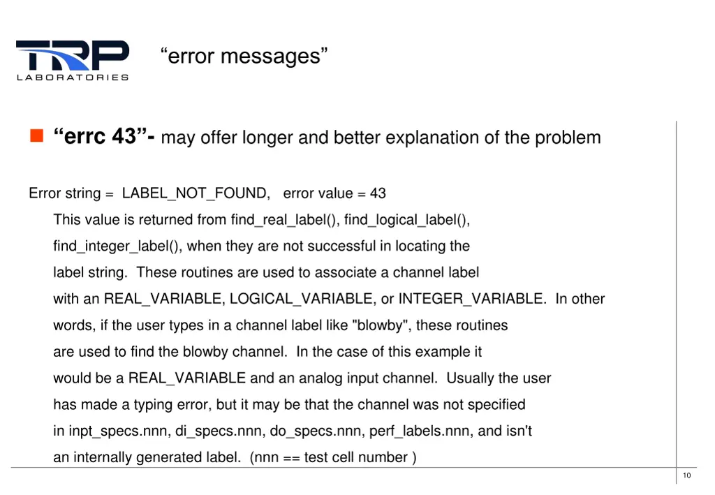 error messages 2