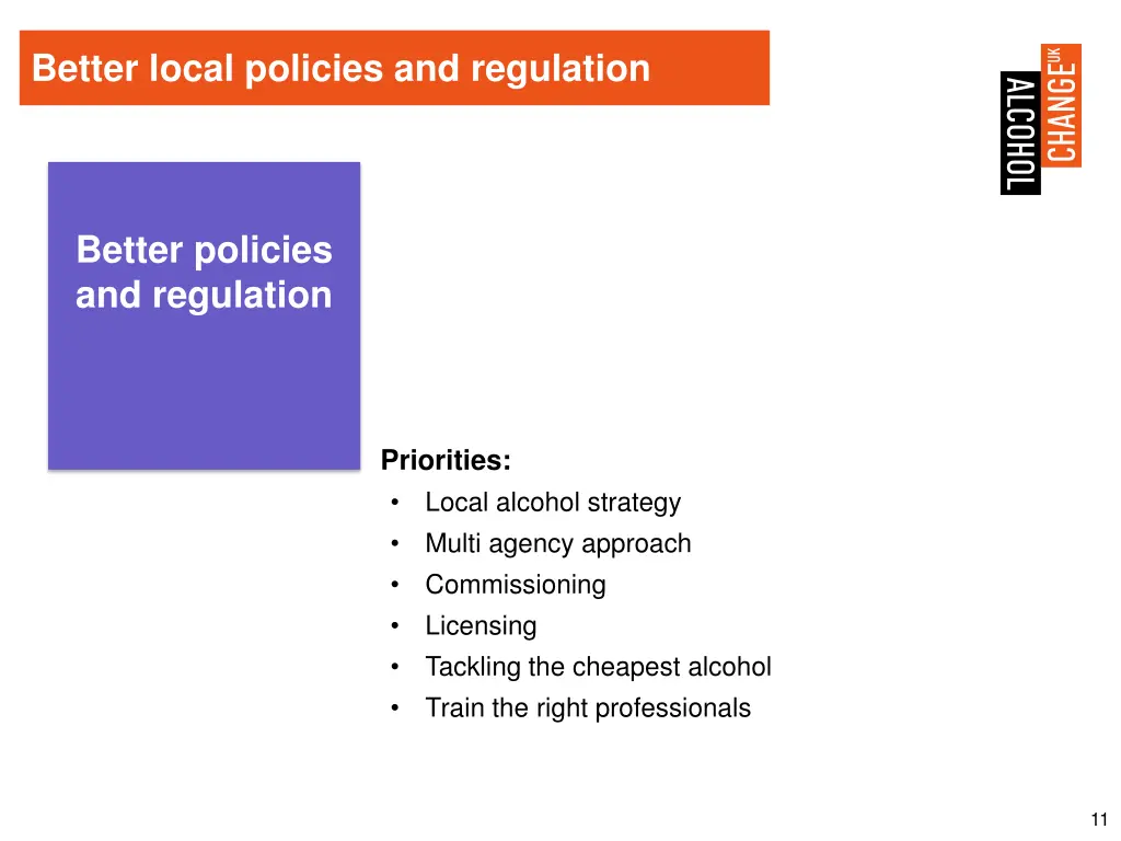 better local policies and regulation