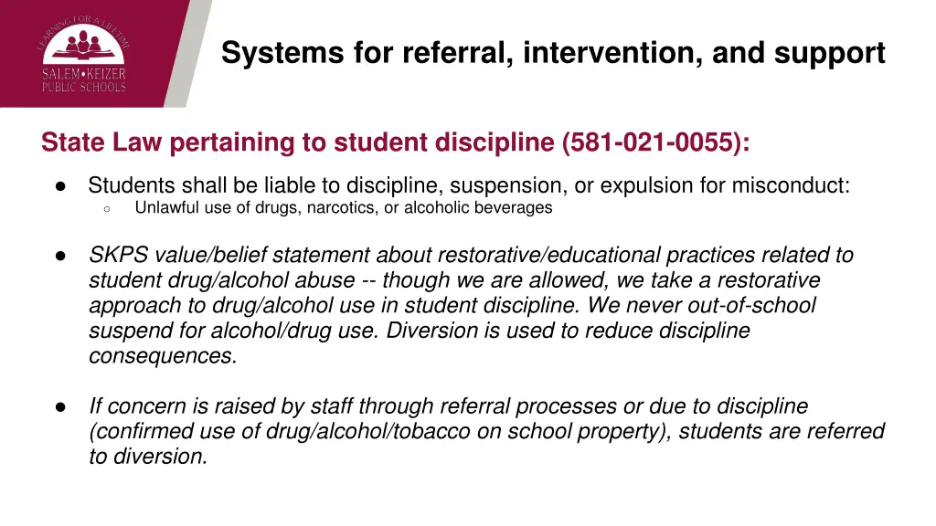 systems for referral intervention and support