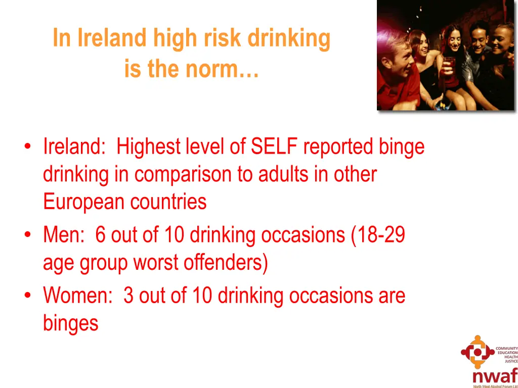 in ireland high risk drinking is the norm