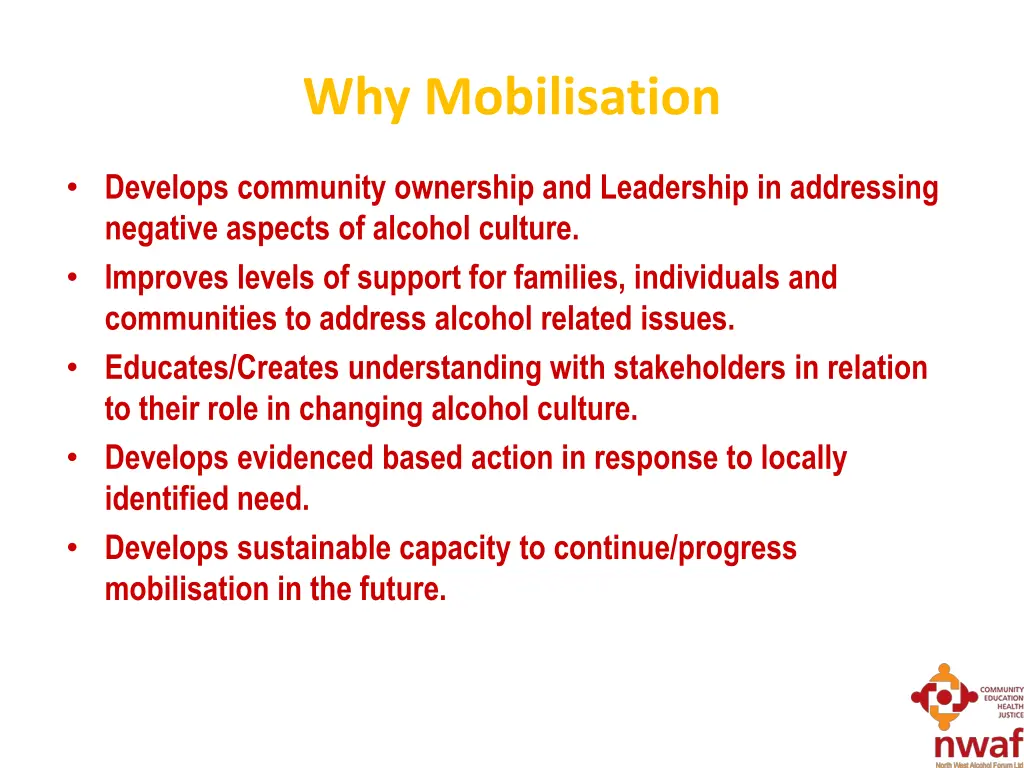 why mobilisation