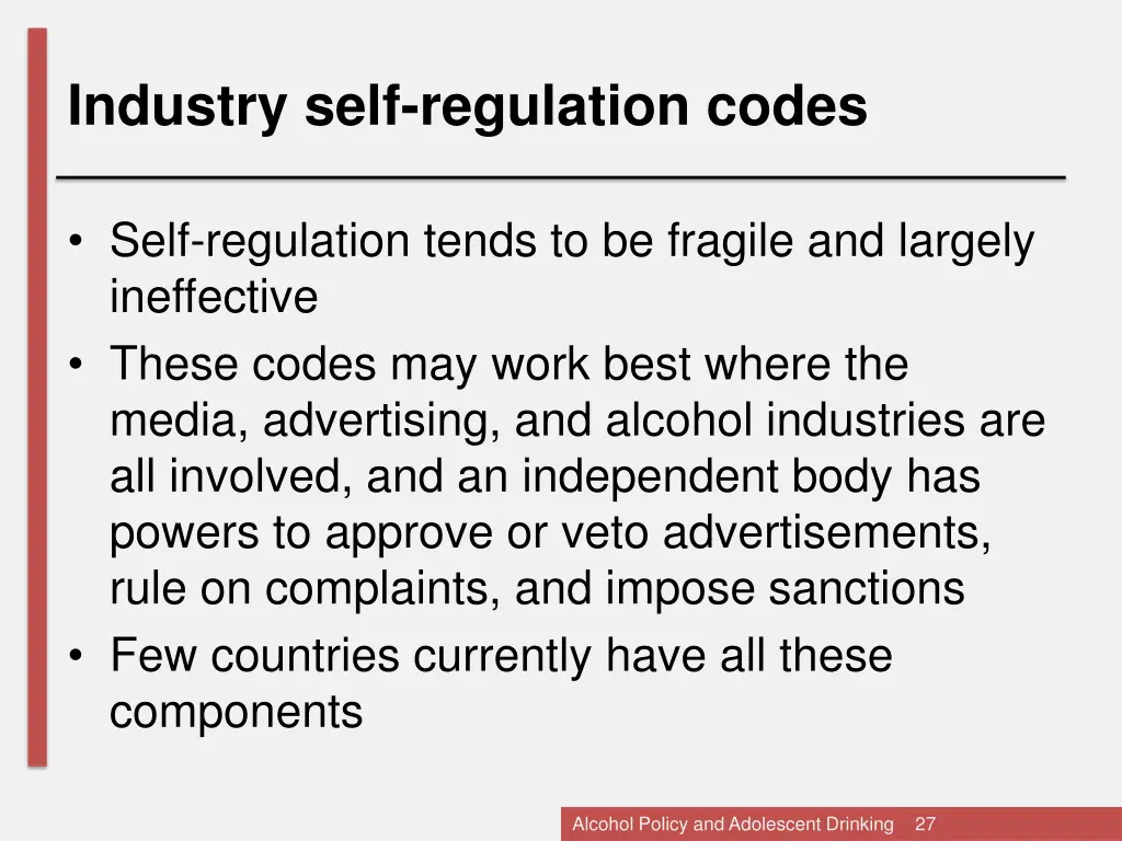 industry self regulation codes