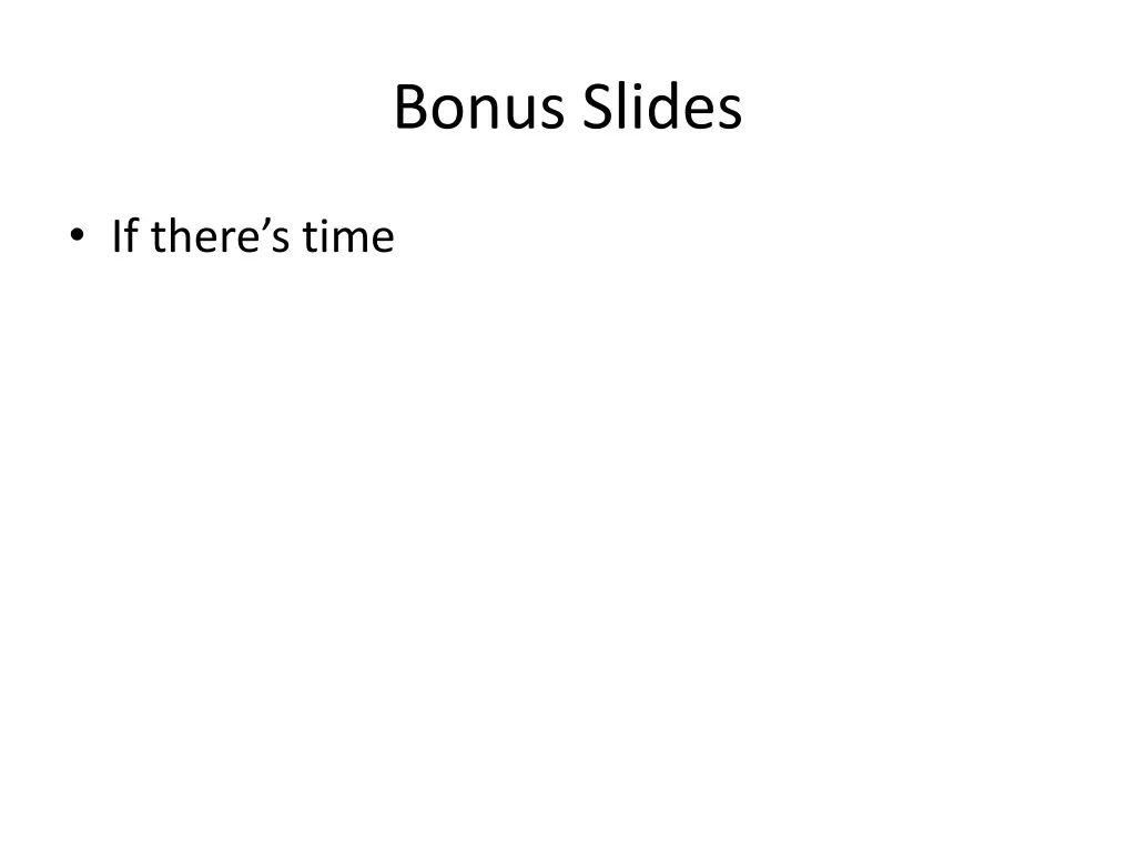 bonus slides