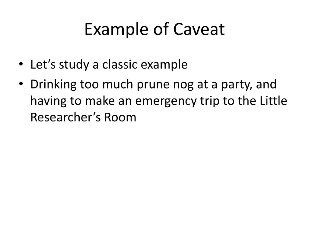 example of caveat 1