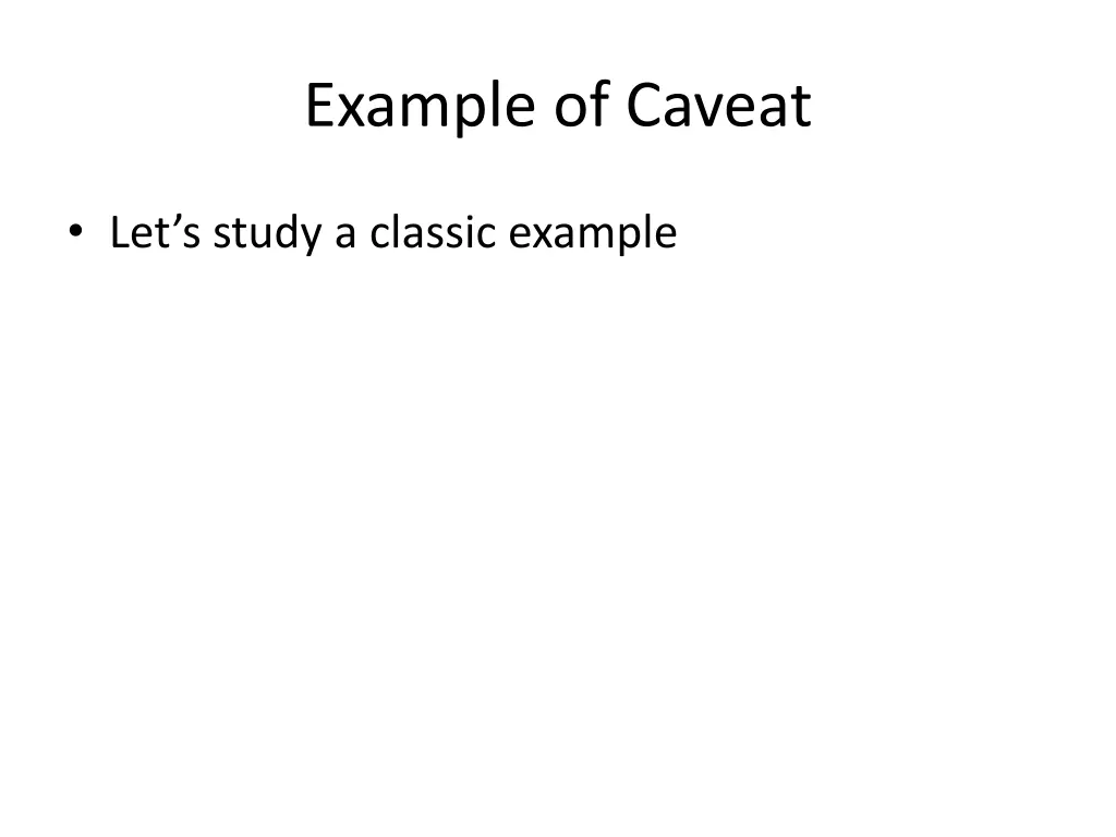 example of caveat