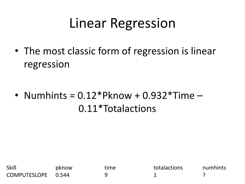 linear regression 1