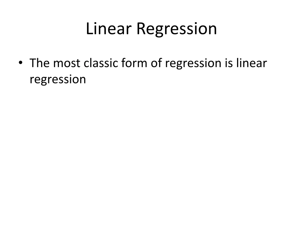 linear regression