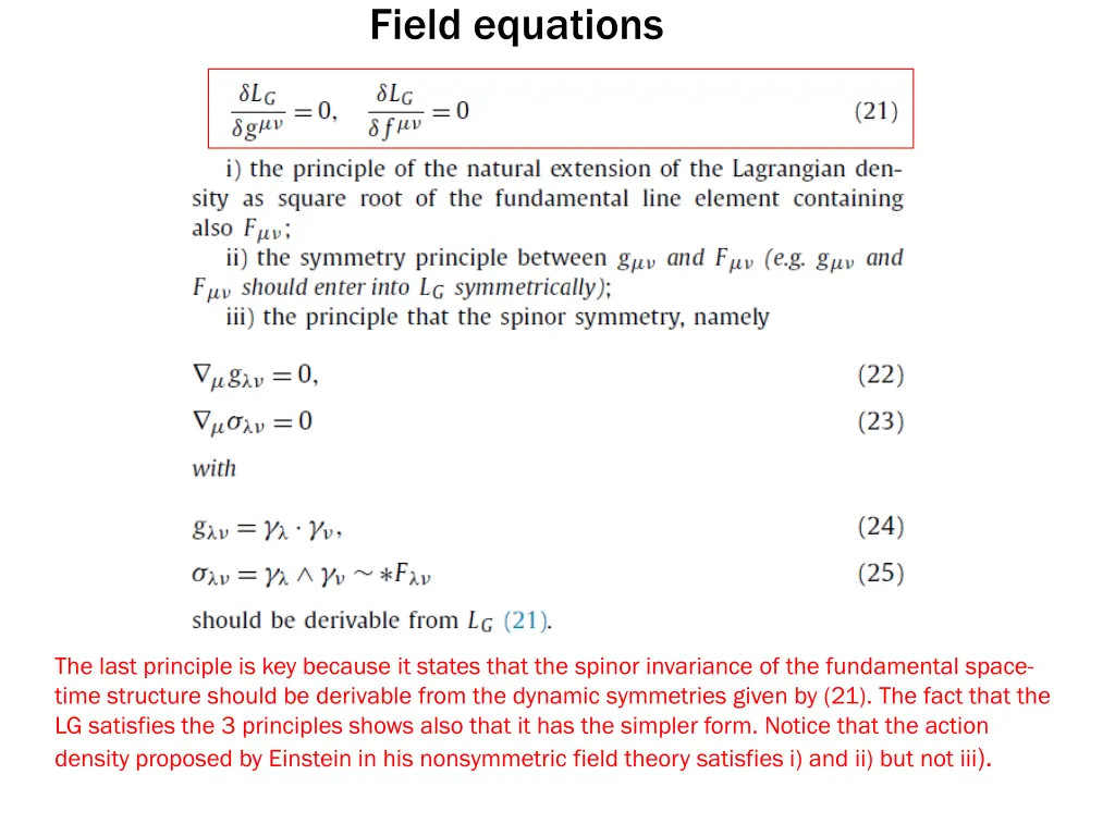 field equations