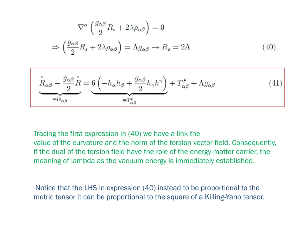 tracing the first expression in 40 we have a link