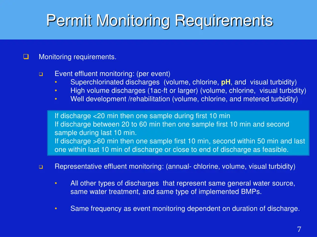 permit monitoring requirements