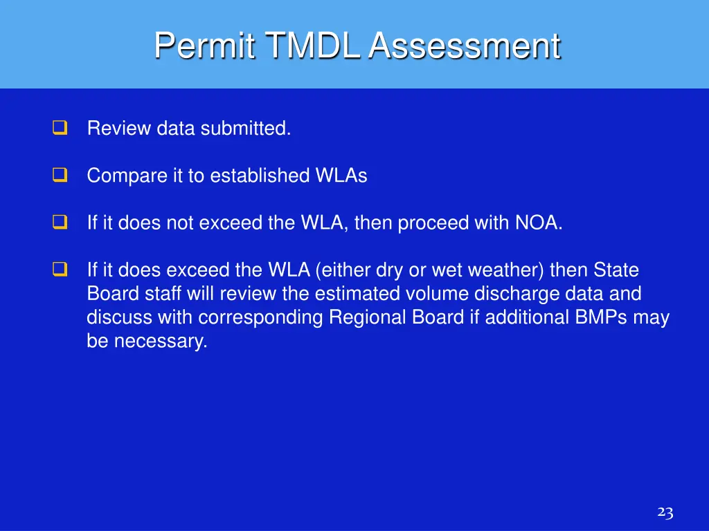 permit tmdl assessment