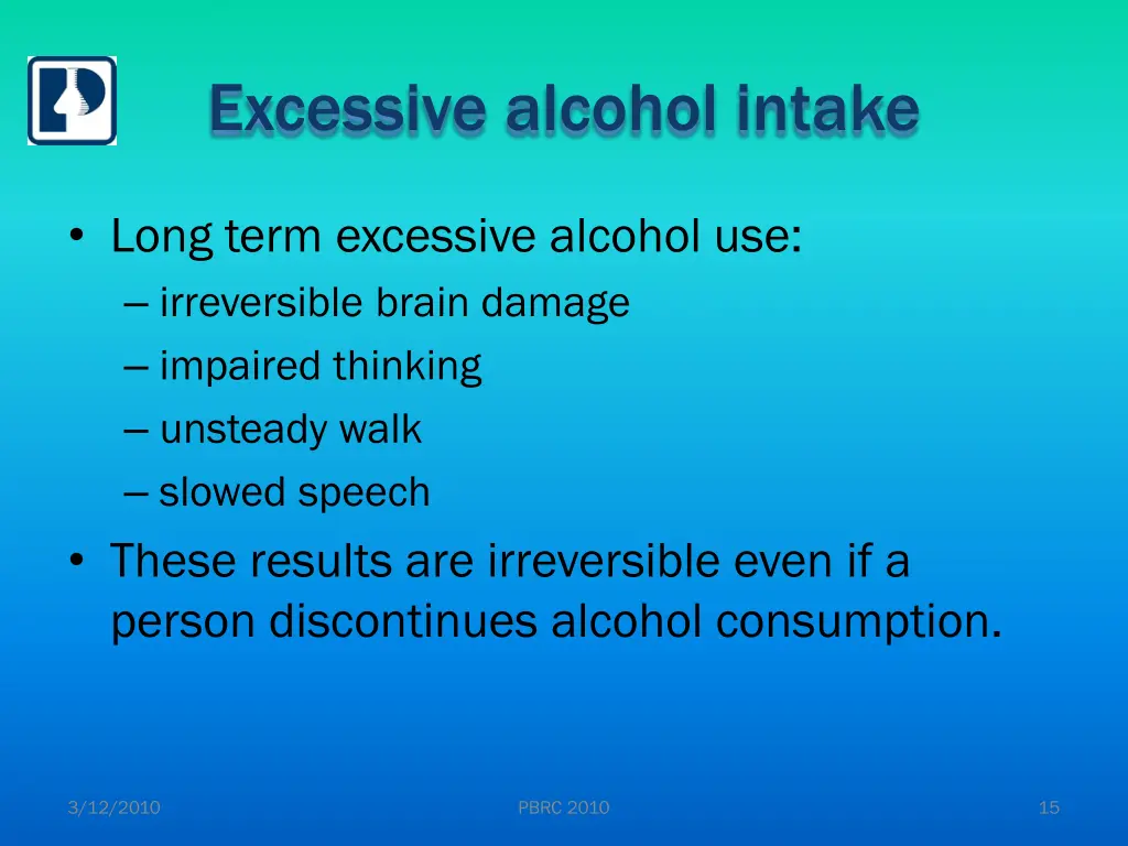 excessive alcohol intake 1