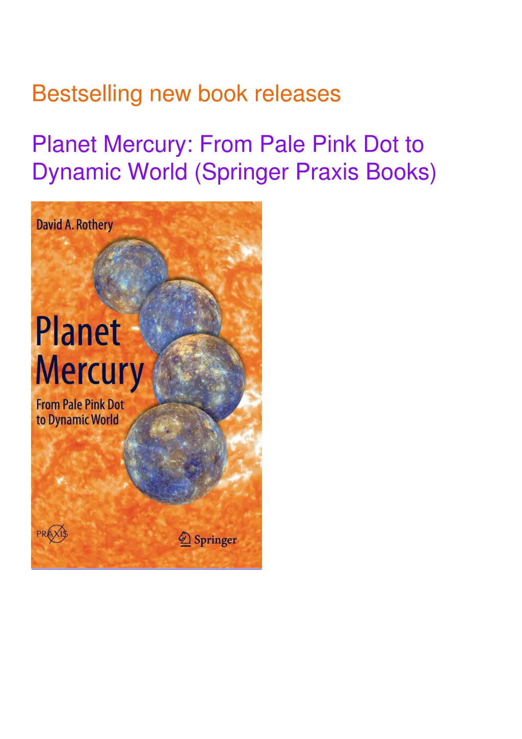 bestselling new book releases planet mercury from