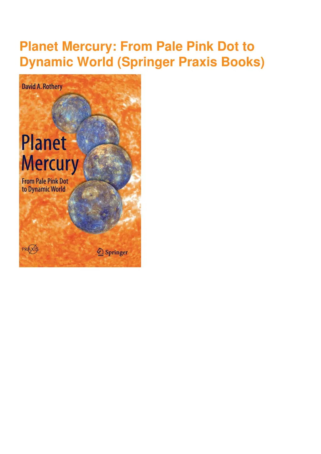 planet mercury from pale pink dot to dynamic 1