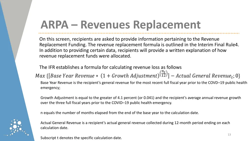 arpa revenues replacement