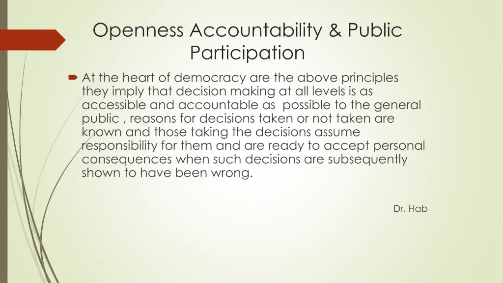 openness accountability public participation