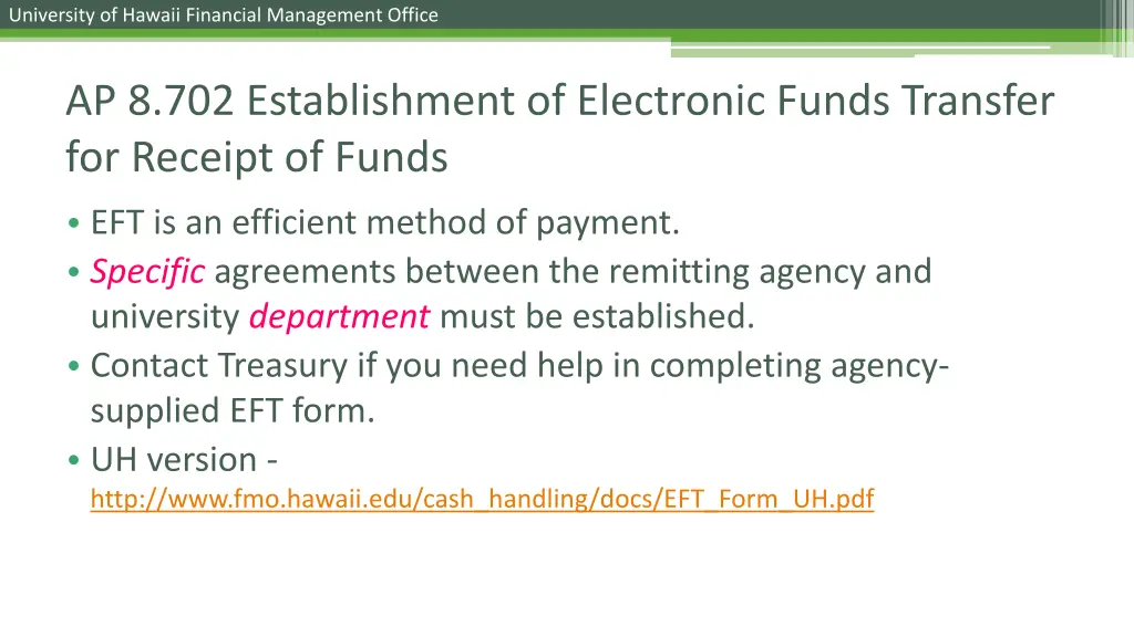 university of hawaii financial management office 10