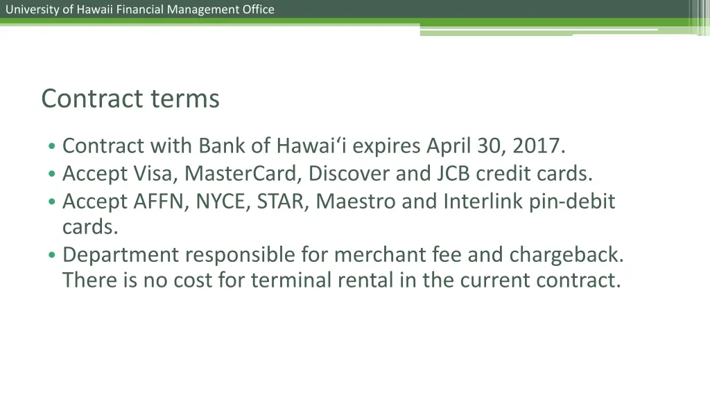 university of hawaii financial management office 13