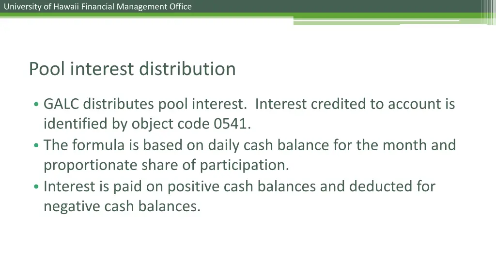 university of hawaii financial management office 31