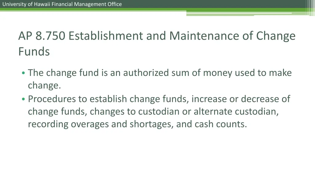 university of hawaii financial management office 33